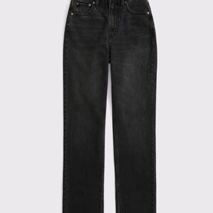Abercrombie The 90s Straight Ultra High Rise Black Curve Love